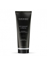 Массажный легкий крем WICKED Stripped plus Bare - 120 мл. - Wicked - купить с доставкой в Сыктывкаре