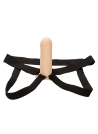 Телесный фаллопротез из силикона Extension with Harness - 15,75 см. - California Exotic Novelties - купить с доставкой в Сыктывкаре