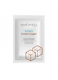 Саше лубриканта на водной основе Simply Aqua Brown Sugar с ароматом коричневого сахара - 3 мл. - Wicked - купить с доставкой в Сыктывкаре