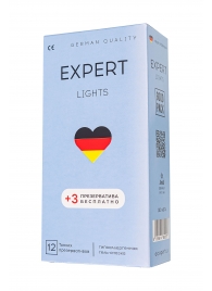 Ультратонкие презервативы EXPERT Lights - 12 шт.(+3 в подарок) - Expert - купить с доставкой в Сыктывкаре