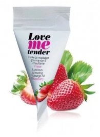 Съедобное согревающее массажное масло Love Me Tender Strawberry с ароматом клубники - 10 мл. - Love to Love - купить с доставкой в Сыктывкаре
