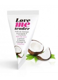 Съедобное согревающее массажное масло Love Me Tender Cocos с ароматом кокоса - 10 мл. - Love to Love - купить с доставкой в Сыктывкаре