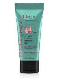 Съедобный интимный гель Orgie Lube Tube Cocktail Strawberry Mojito - 50 мл. - ORGIE - купить с доставкой в Сыктывкаре