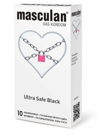 Ультрапрочные презервативы Masculan Ultra Safe Black - 10 шт. - Masculan - купить с доставкой в Сыктывкаре