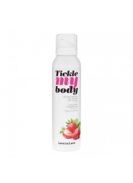 Массажная хрустящая пенка Tickle My Body Strawberry с ароматом клубники - 150 мл. - Love to Love - купить с доставкой в Сыктывкаре