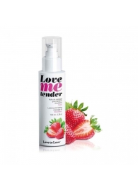 Съедобное согревающее массажное масло Love Me Tender Strawberry с ароматом клубники - 100 мл. - Love to Love - купить с доставкой в Сыктывкаре