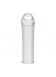 Текстурированная насадка на пенис Clear Textured Penis Enhancing Sleeve Extension - 16,5 см. - BlueLine - в Сыктывкаре купить с доставкой