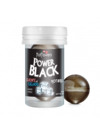 Интимный гель Power Black Hot Ball с охлаждающе-разогревающим эффектом (2 шарика по 3 гр.) - HotFlowers - купить с доставкой в Сыктывкаре