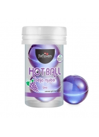 Лубрикант на масляной основе Hot Ball Beija Muito с ароматом винограда (2 шарика по 3 гр.) - HotFlowers - купить с доставкой в Сыктывкаре