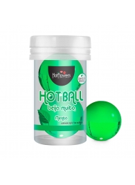 Лубрикант на масляной основе Hot Ball Beija Muito с ароматом мяты (2 шарика по 3 гр.) - HotFlowers - купить с доставкой в Сыктывкаре