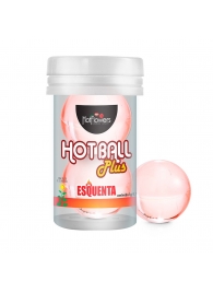 Лубрикант на масляной основе Hot Ball Plus с разогревающим эффектом (2 шарика по 3 гр.) - HotFlowers - купить с доставкой в Сыктывкаре