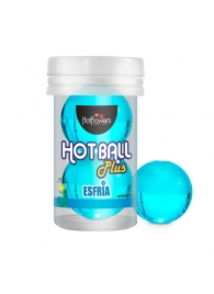 Лубрикант на масляной основе Hot Ball Plus с охлаждающим эффектом (2 шарика по 3 гр.) - HotFlowers - купить с доставкой в Сыктывкаре