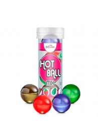 Ароматизированный лубрикант Hot Ball Mix на масляной основе (4 шарика по 3 гр.) - HotFlowers - купить с доставкой в Сыктывкаре