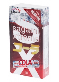 Ароматизированные презервативы Sagami Xtreme COLA - 10 шт. - Sagami - купить с доставкой в Сыктывкаре