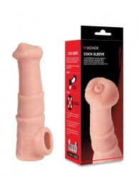 Телесная фантазийная насадка на член Cock Sleeve Size M - KOKOS - в Сыктывкаре купить с доставкой