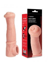 Телесная фантазийная насадка на член Cock Sleeve Size L - KOKOS - в Сыктывкаре купить с доставкой