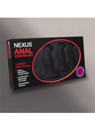 Набор из 3 массажеров простаты чёрного цвета NEXUS ANAL STARTER KIT - Nexus Range - в Сыктывкаре купить с доставкой