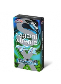 Презервативы Sagami Xtreme Mint с ароматом мяты - 10 шт. - Sagami - купить с доставкой в Сыктывкаре