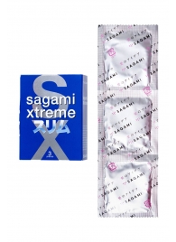 Розовые презервативы Sagami Xtreme FEEL FIT 3D - 3 шт. - Sagami - купить с доставкой в Сыктывкаре