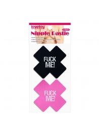 Набор из 2 пар пэстисов Cross Pattern Nipple Pasties - Lovetoy - купить с доставкой в Сыктывкаре