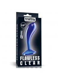 Синяя анальная втулка Flawless Clear Prostate Plug 6.0 - 15 см. - Lovetoy - в Сыктывкаре купить с доставкой