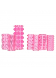 Набор из 7 розовых насадок на пенис ONE-A-DAY PENIS SLEEVES PINK - Seven Creations - в Сыктывкаре купить с доставкой