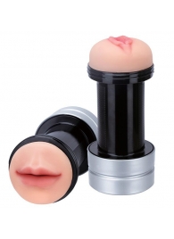 Двусторонний мастурбатор REALSTUFF 2 IN 1 HUMMER MOUTH   VAGINA - ротик и вагина - Dream Toys - в Сыктывкаре купить с доставкой