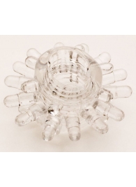 Прозрачное гелевое эрекционное кольцо с шипиками - Toyfa Basic - в Сыктывкаре купить с доставкой