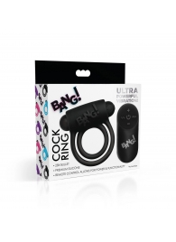 Черное эрекционное виброкольцо 28X Remote Control Vibrating Cock Ring   Bullet - XR Brands - в Сыктывкаре купить с доставкой