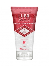 Интимный гель-смазка на водной основе Lubrimax Magic Strawberry - 75 мл. - ИнтелБИО - купить с доставкой в Сыктывкаре