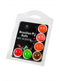 Набор из 6 шариков с ароматизированными массажными маслами Brazilian Balls - Secret Play - купить с доставкой в Сыктывкаре