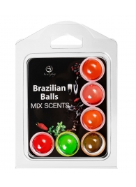 Набор из 6 шариков с ароматизированными массажными маслами Brazilian Balls - Secret Play - купить с доставкой в Сыктывкаре