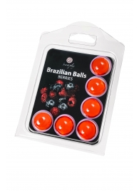 Набор из 6 шариков с массажным маслом Brazilian Balls с ароматом ягод - Secret Play - купить с доставкой в Сыктывкаре