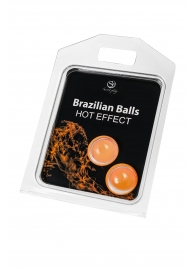 Набор из 2 шариков с массажным маслом Brazilian Balls с разогревающим эффектом - Secret Play - купить с доставкой в Сыктывкаре