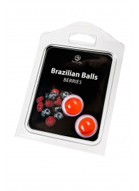 Набор из 2 шариков с массажным маслом Brazilian Balls с ароматом ягод - Secret Play - купить с доставкой в Сыктывкаре