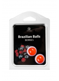 Набор из 2 шариков с массажным маслом Brazilian Balls с ароматом ягод - Secret Play - купить с доставкой в Сыктывкаре