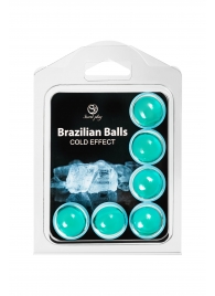 Набор из 6 шариков с массажным маслом Brazilian Balls с охлаждающим эффектом - Secret Play - купить с доставкой в Сыктывкаре