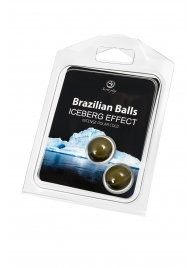 Набор из 2 шариков с массажным маслом Brazilian Balls с ледяным эффектом - Secret Play - купить с доставкой в Сыктывкаре