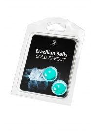 Набор из 2 шариков с массажным маслом Brazilian Balls с охлаждающим эффектом - Secret Play - купить с доставкой в Сыктывкаре