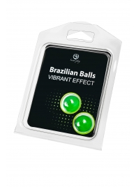 Набор из 2 шариков с массажным маслом Brazilian Balls с эффектом вибрации - Secret Play - купить с доставкой в Сыктывкаре