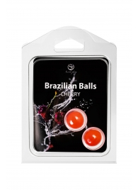 Набор из 2 шариков с массажным маслом Brazilian Balls с ароматом вишни - Secret Play - купить с доставкой в Сыктывкаре