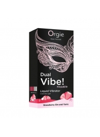 Съедобный жидкий вибратор Dual Vibe! со вкусом клубничного джина с тоником - 15 мл. - ORGIE - купить с доставкой в Сыктывкаре