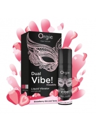 Съедобный жидкий вибратор Dual Vibe! со вкусом клубничного джина с тоником - 15 мл. - ORGIE - купить с доставкой в Сыктывкаре