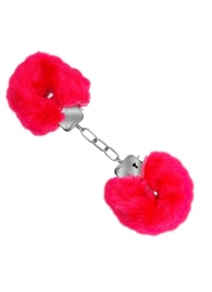 Красные меховые наручники Love с ключиками - Baile - купить с доставкой в Сыктывкаре