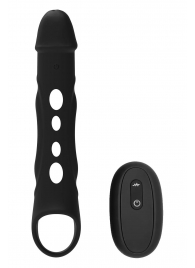 Черная насадка-удлинитель Vibrating Extender With Remote с вибрацией - Dream Toys - в Сыктывкаре купить с доставкой