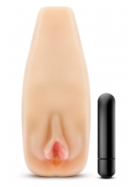 Мастурбатор-вагина с вибрацией Soft   Wet Natasha Realistic Beige Masturbator - Blush Novelties - в Сыктывкаре купить с доставкой