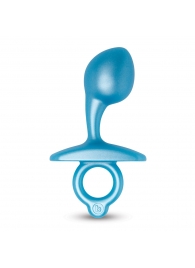 Голубая анальная пробка для массажа простаты Bulb Silicone Prostate Plug - 10,7 см. - b-Vibe - в Сыктывкаре купить с доставкой