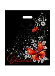 Черный пакет Glamour с вырубной ручкой (38х47 см) - Сима-Ленд - купить с доставкой в Сыктывкаре