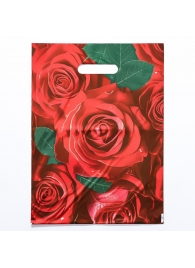 Пакет с цветочным принтом и вырубной ручкой (30х40 см) - Сима-Ленд - купить с доставкой в Сыктывкаре