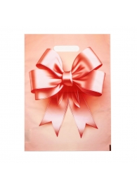 Пакет с принтом в виде банта с вырубной ручкой (30х40 см) - Сима-Ленд - купить с доставкой в Сыктывкаре